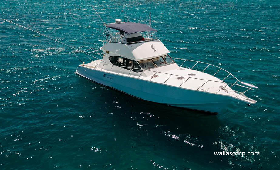 Fishing yacht on the open waters of Mauritius